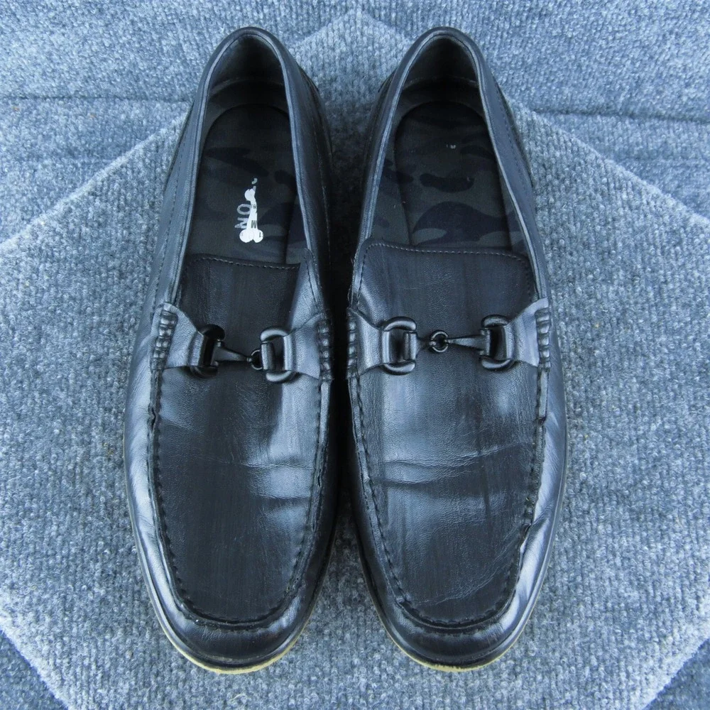 Kenneth Cole Reaction Crespo Horsebit Men Loafer Black Synthetic Slip On Sz‎ 9.5
